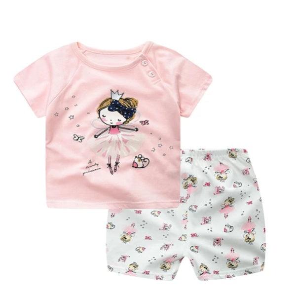 Cartoon Clothing Baby Boy Summer Clothes T-shirt Baby Girl Casual Clothing Sets - Hipster Collections