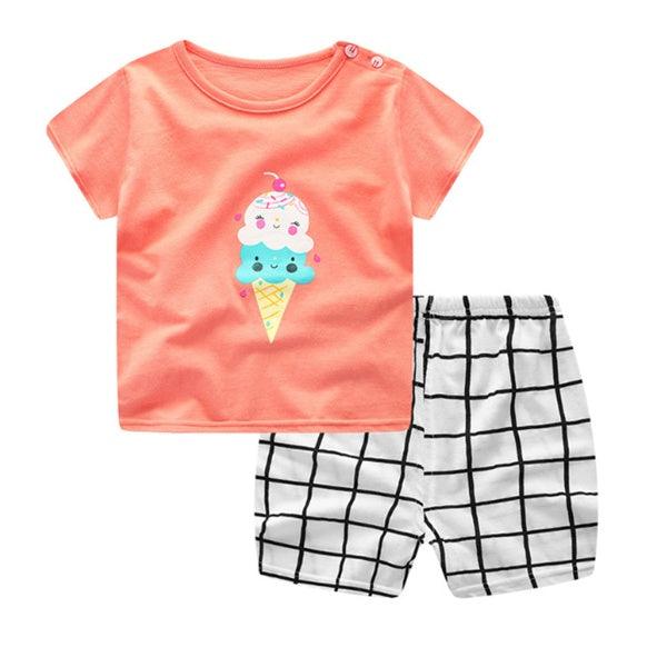 Cartoon Clothing Baby Boy Summer Clothes T-shirt Baby Girl Casual Clothing Sets - Hipster Collections