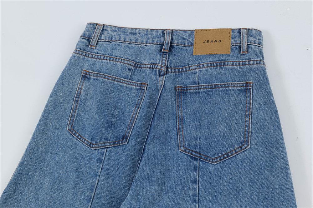Men's American High Street Retro Washed Jeans - Hipster Collections
