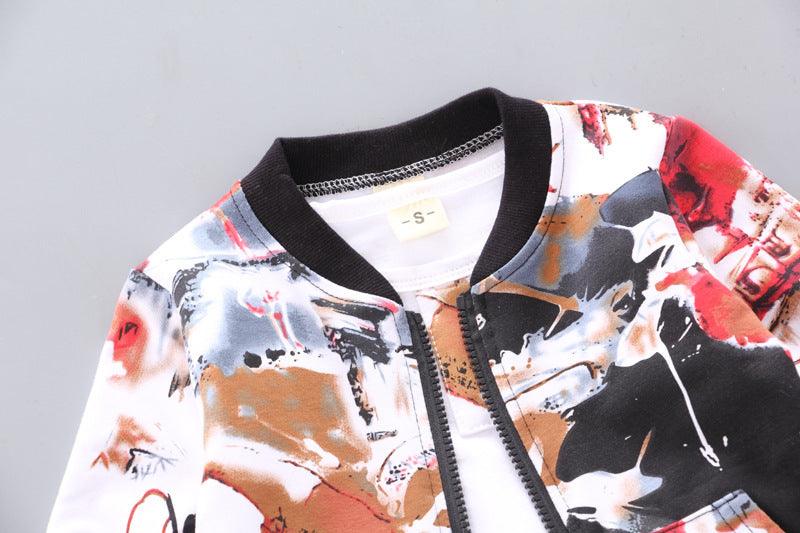 Boys Handsome Autumn And Winter Clothes Three-Piece Kid Clothes - Hipster Collections