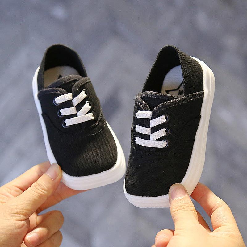 Canvas Shoes Korean Board Shoes Boys Baby White Shoes - Hipster Collections