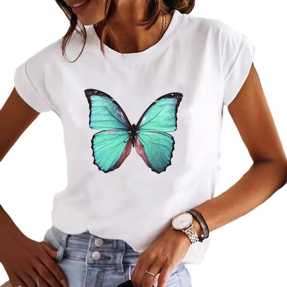 Women's Loose 3D Pattern T-shirt - Hipster Collections