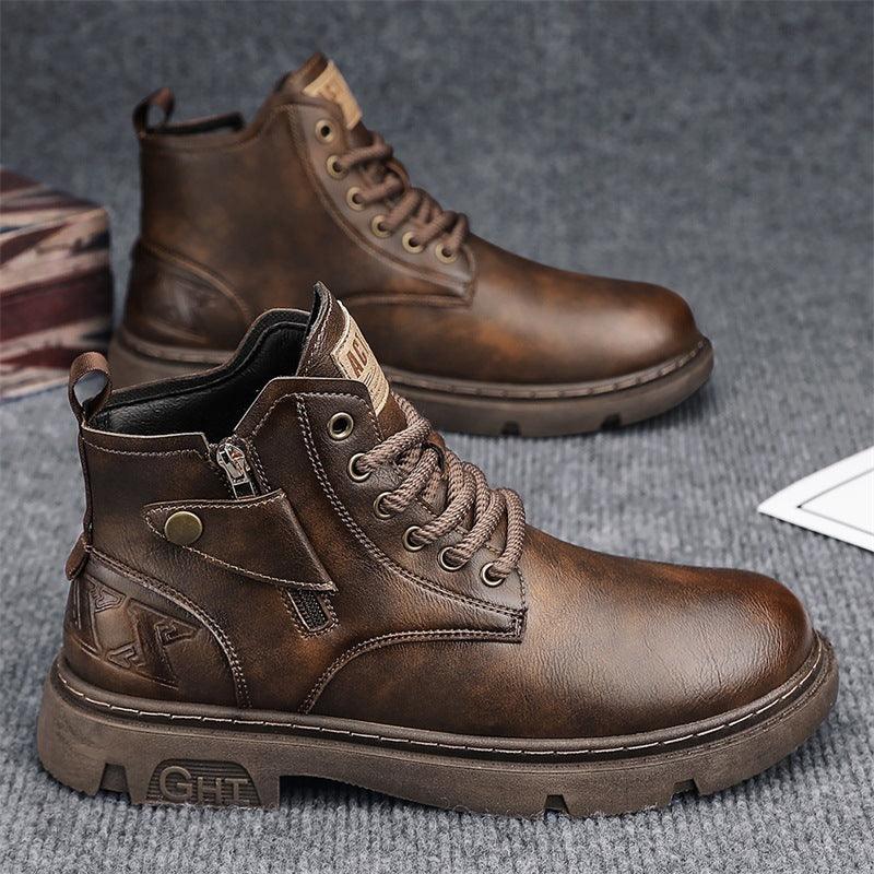 Retro British Style High Cut Martin Boots For Men - Hipster Collections
