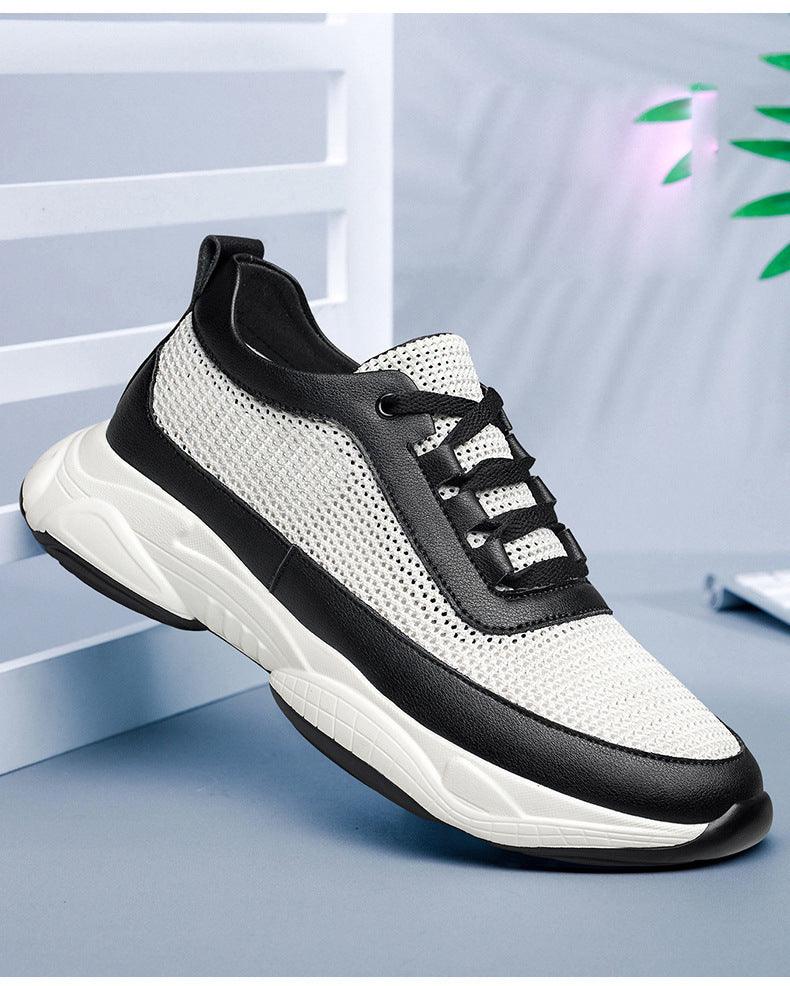 Summer New Height Increasing Insole Black Casual Men's Sneaker - Hipster Collections