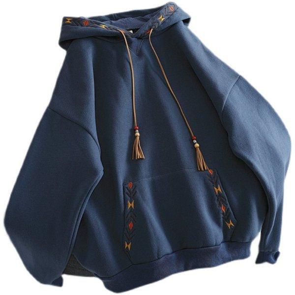 Hooded Korean Style Loose All-matching Top - Hipster Collections