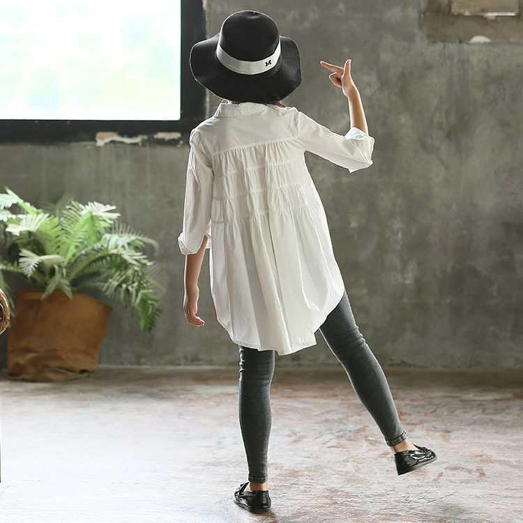 Girls' Big Kids Loose Fashionable Tops Korean Style Shirts Big Kids' Swallowtails - Hipster Collections