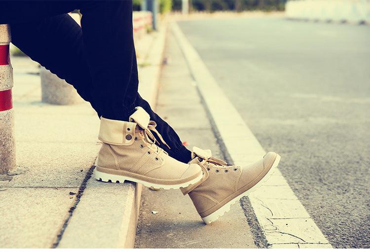 Platform High-top Canvas Flanging Martin Fashionable Sports Shoes - Hipster Collections