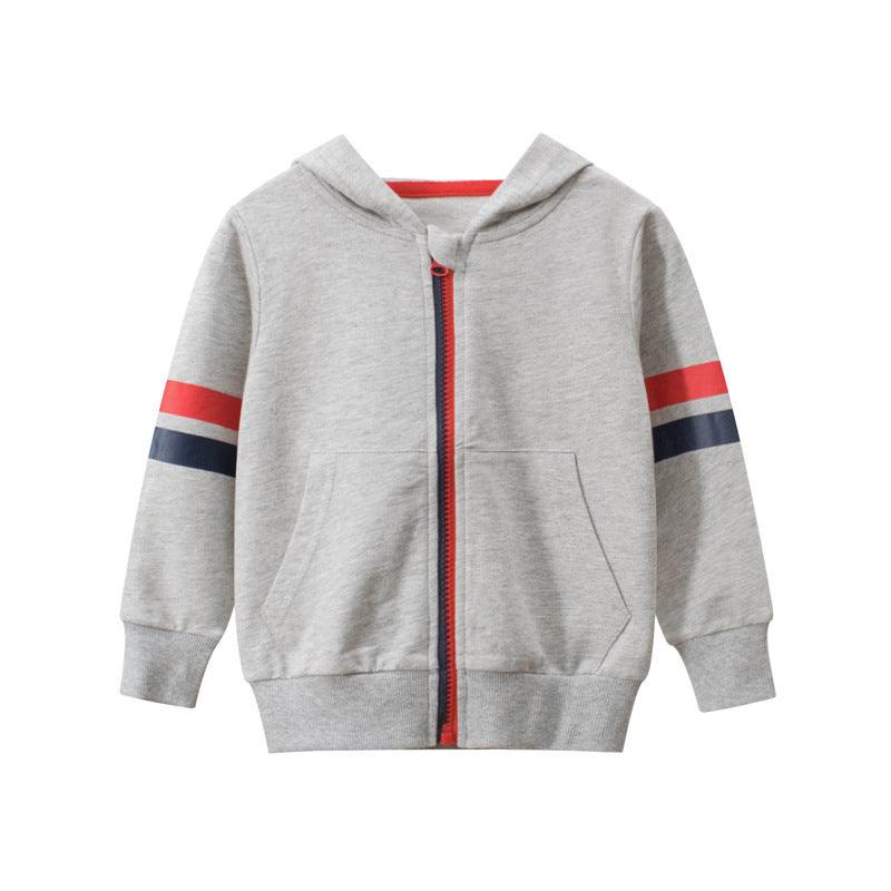 Boy's zipper sweater baby clothes - Hipster Collections