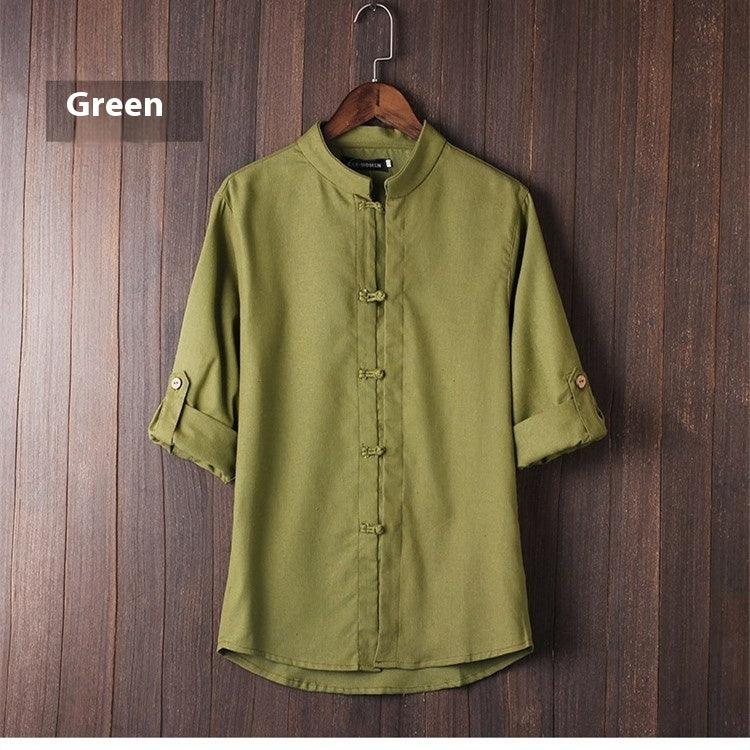 Men's Linen Vintage Plus Size Shirt - Hipster Collections