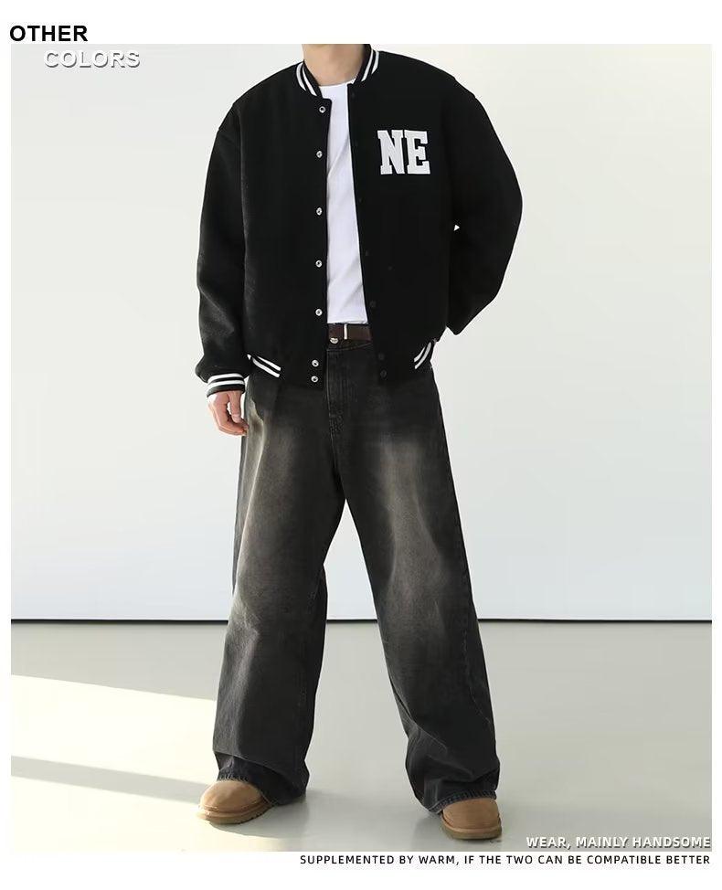 Men's American-style Retro Washed Straight Jeans - Hipster Collections