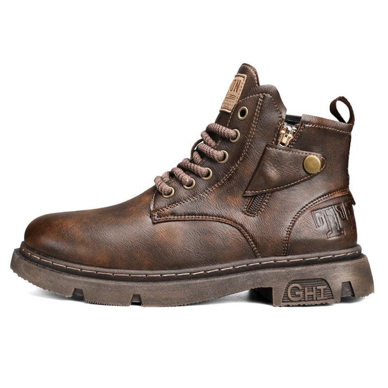 Retro British Style High Cut Martin Boots For Men - Hipster Collections