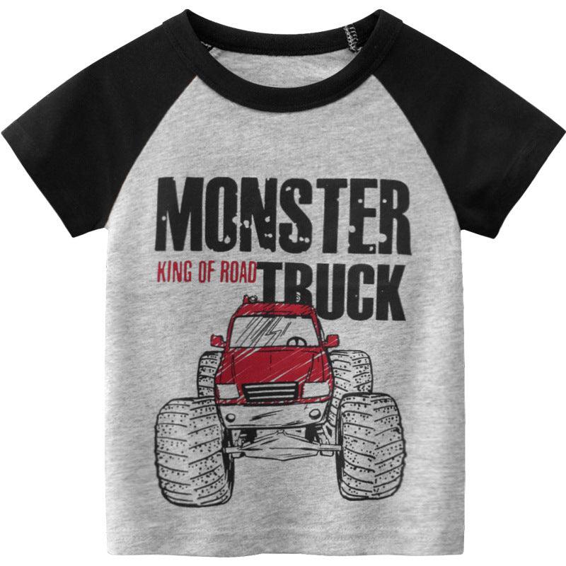 New Boys' Short Sleeve Tops Wholesale Korean T-shirt Kids Clothes - Hipster Collections