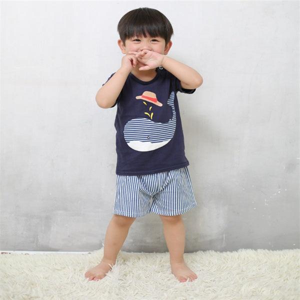 Cartoon Clothing Baby Boy Summer Clothes T-shirt Baby Girl Casual Clothing Sets - Hipster Collections