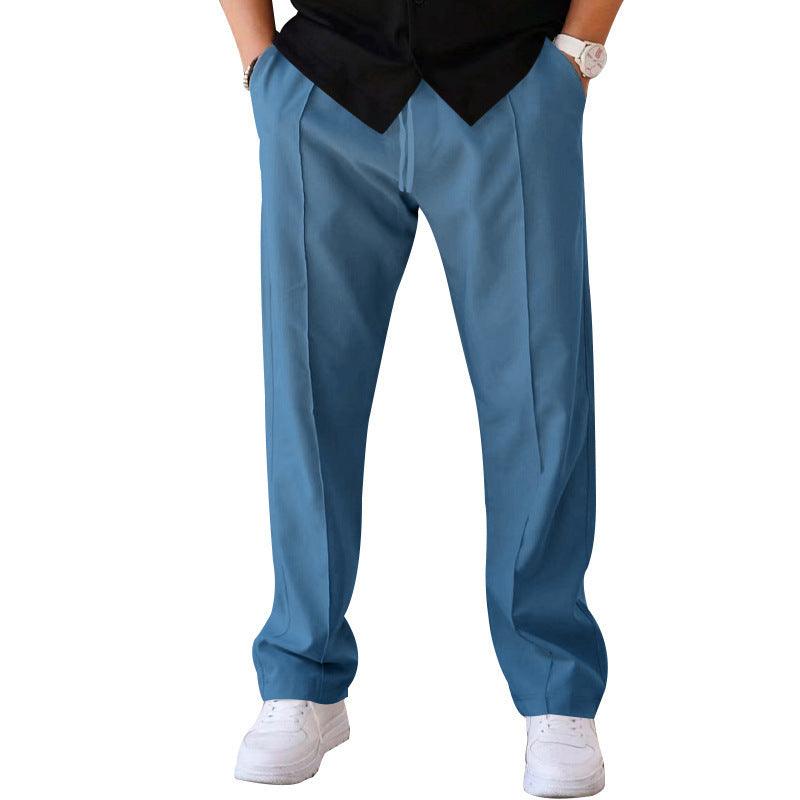 Men's Trousers Sports Casual Loose Straight Pants With Drawstring Design Clothing - Hipster Collections