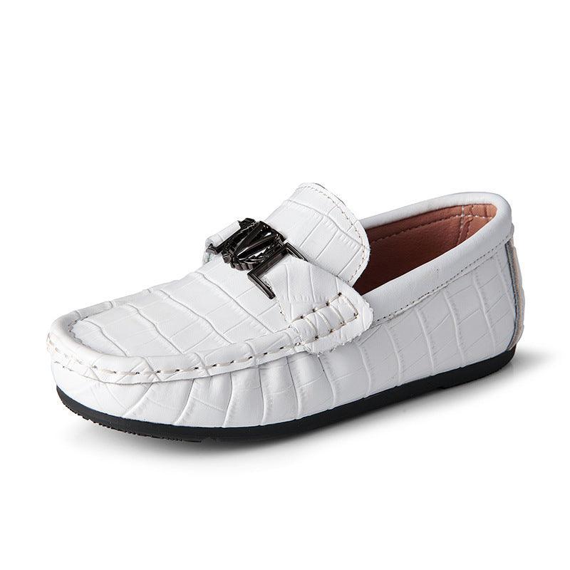 Children's Shoes Peas Shoes Children's Slip-on Leather Shoes - Hipster Collections