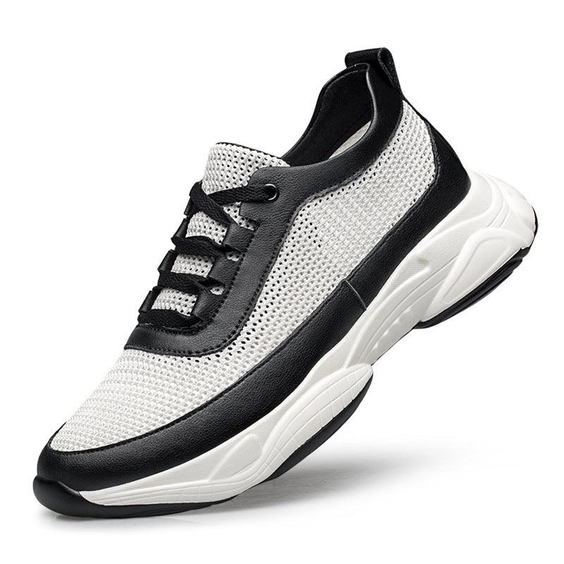 Summer New Height Increasing Insole Black Casual Men's Sneaker - Hipster Collections