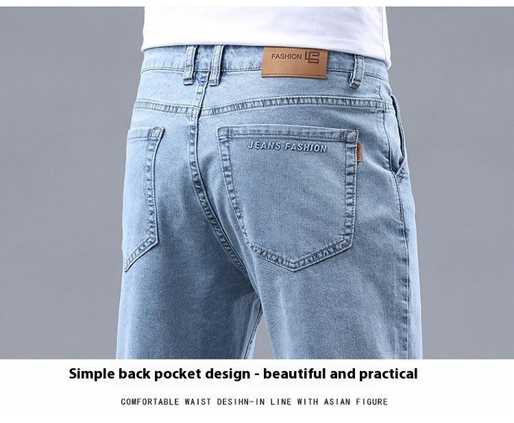 Men's Slim Fit Cropped Casual Light-colored Jeans - Hipster Collections