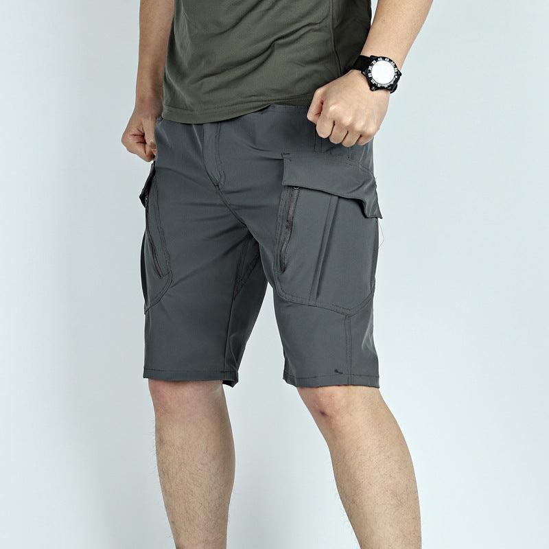 Men's Middle Pants Five-point Breathable Stretch Overalls IX9 Quick-drying Tactical Shorts - Hipster Collections