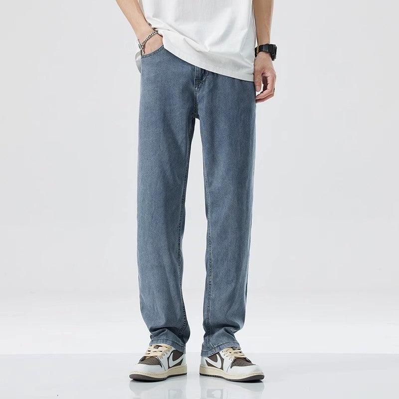 Men's Loose Straight Ice Silk Leisure Jeans - Hipster Collections