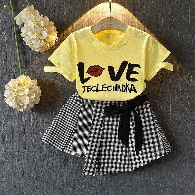 Kids Baby Girls Clothing Sets Summer TShirts Skirt Clothes - Hipster Collections