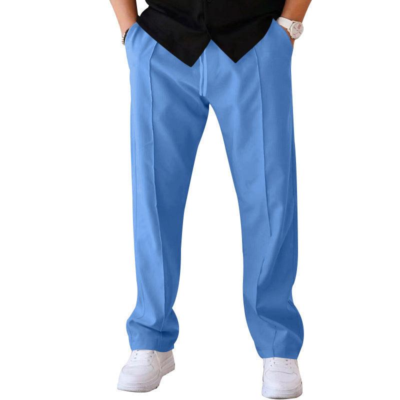 Men's Trousers Sports Casual Loose Straight Pants With Drawstring Design Clothing - Hipster Collections