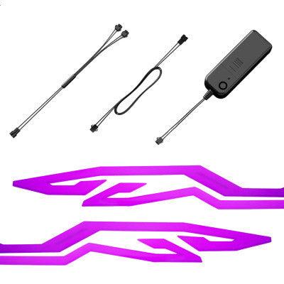 Motorcycle Helmet EL Cold Light Helmet Light Strip Night Signal Luminous Modified Strip Helmet Sticker - Hipster Collections