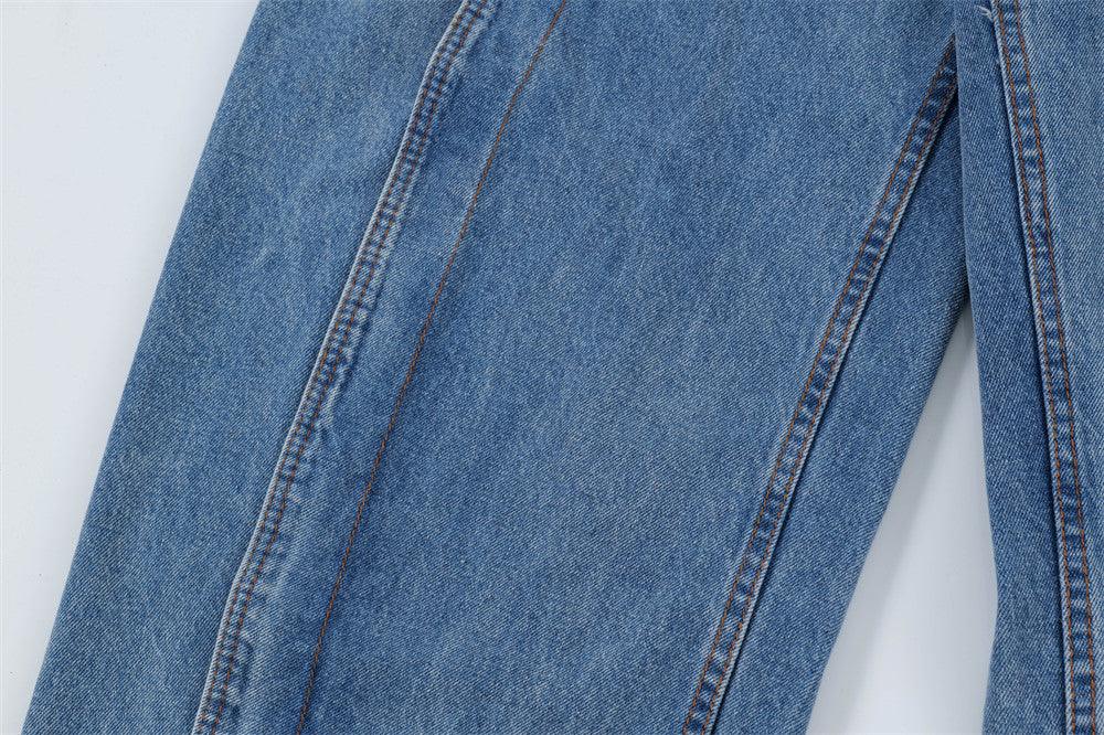 Men's American High Street Retro Washed Jeans - Hipster Collections