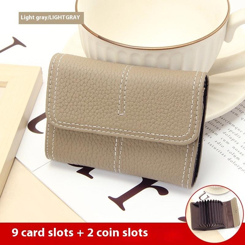 Large Capacity Women's Certificate Holder First Layer Cowhide Card Holder Wallet - Hipster Collections