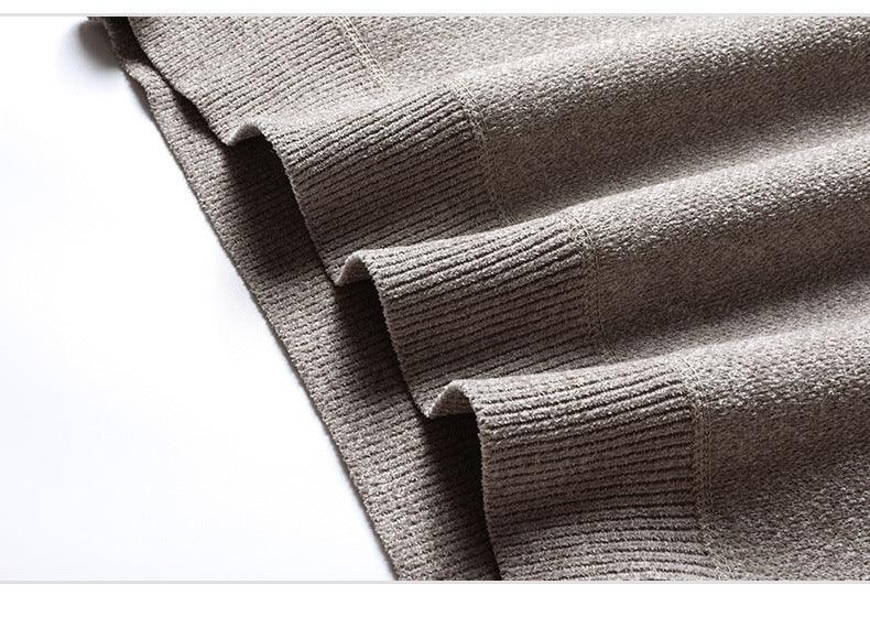 Men's Sweater Round Neck Long Sleeve Sweater Loose Splicing Knitwear Bottoming Top - Hipster Collections