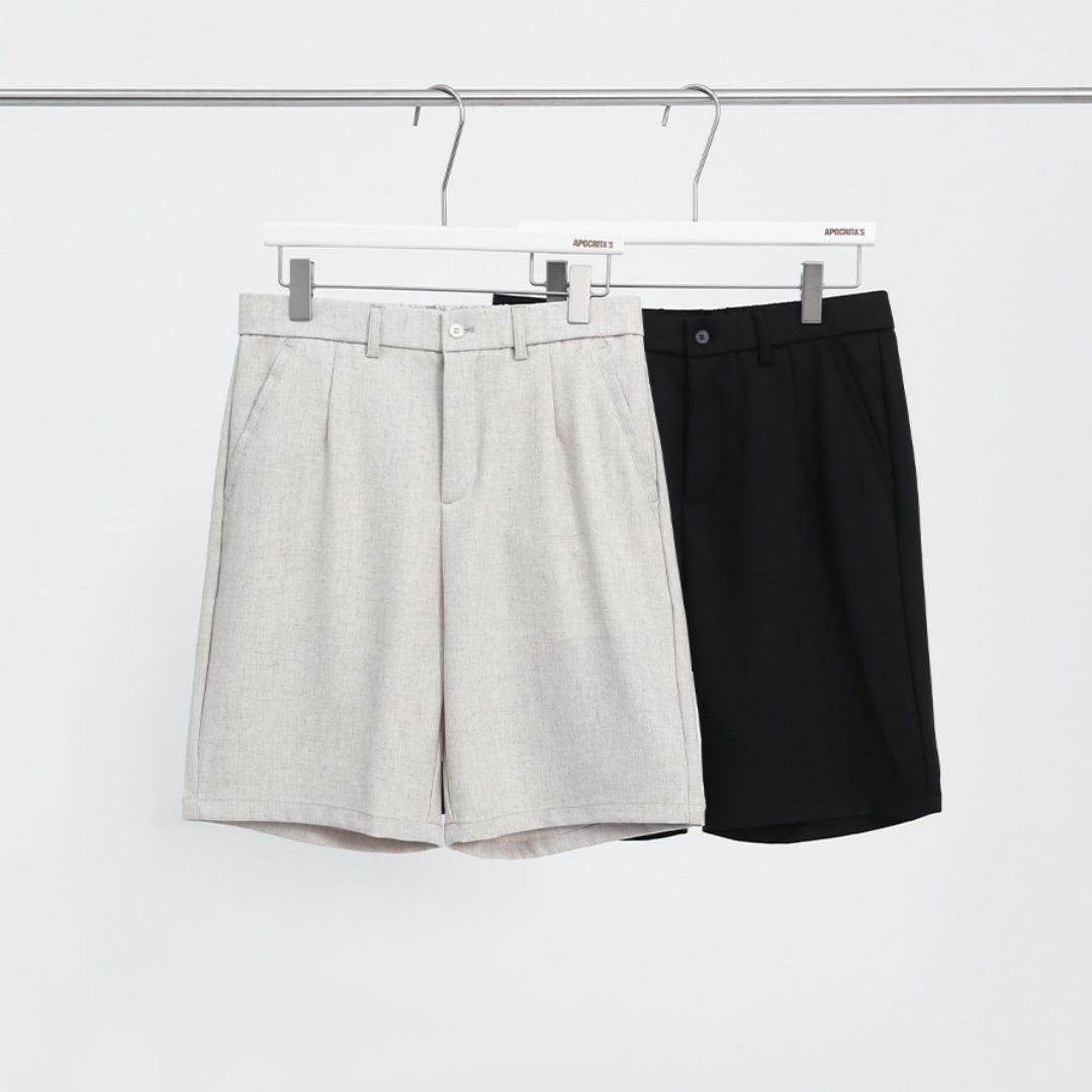 Men's Simple Solid Color Casual Cotton Linen Shorts - Hipster Collections