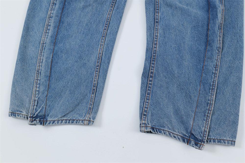 Men's American High Street Retro Washed Jeans - Hipster Collections