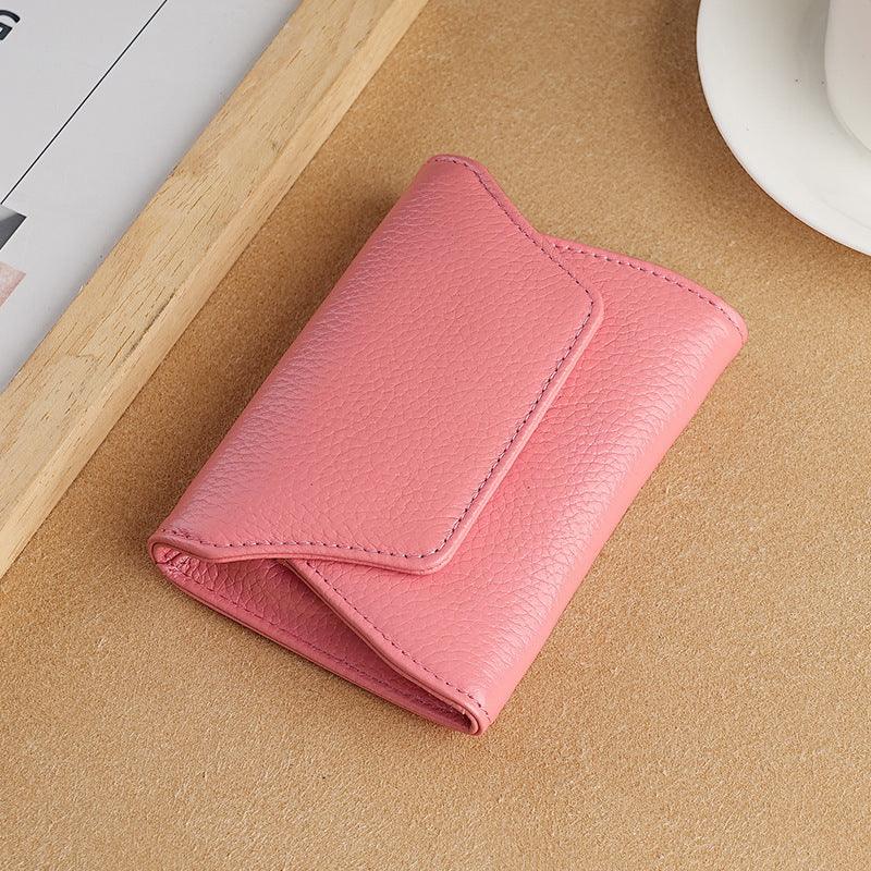 Japanese Coin Purse Cowhide Multi-functional Small Leather Card Holder - Hipster Collections