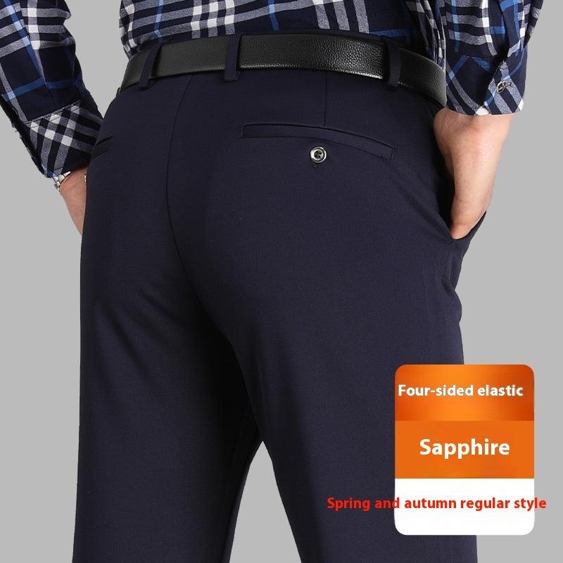 Straight Business Casual Men's Trousers Ice Silk - Hipster Collections
