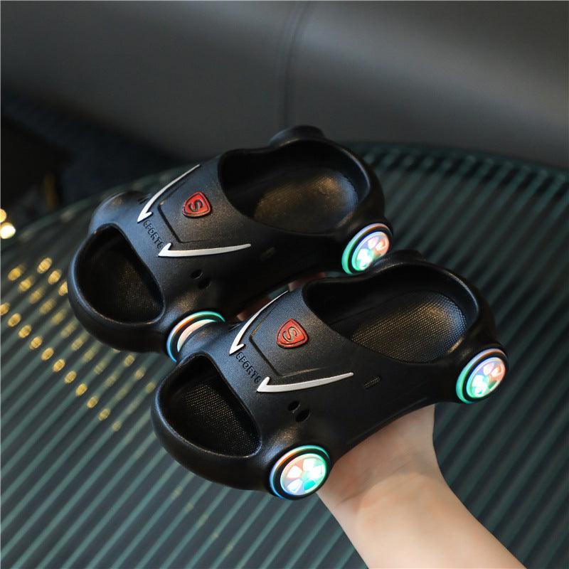 Unisex Kids Glowing Slippers Cartoon Car Sandals - Hipster Collections