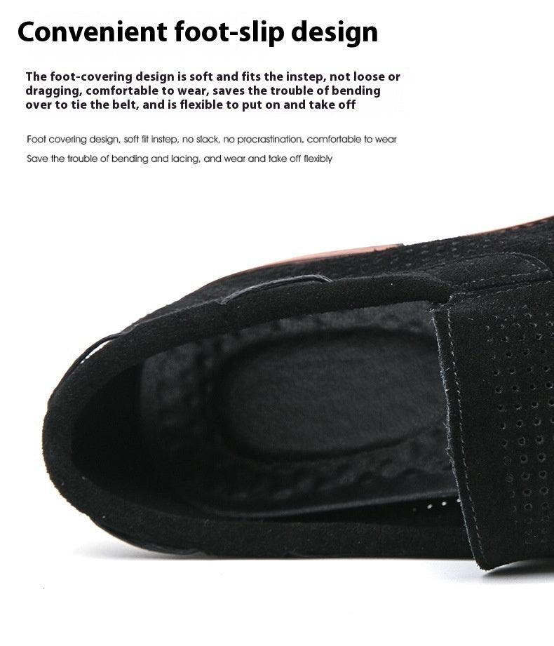 Punching Breathable Slip On Leather Shoes British - Hipster Collections