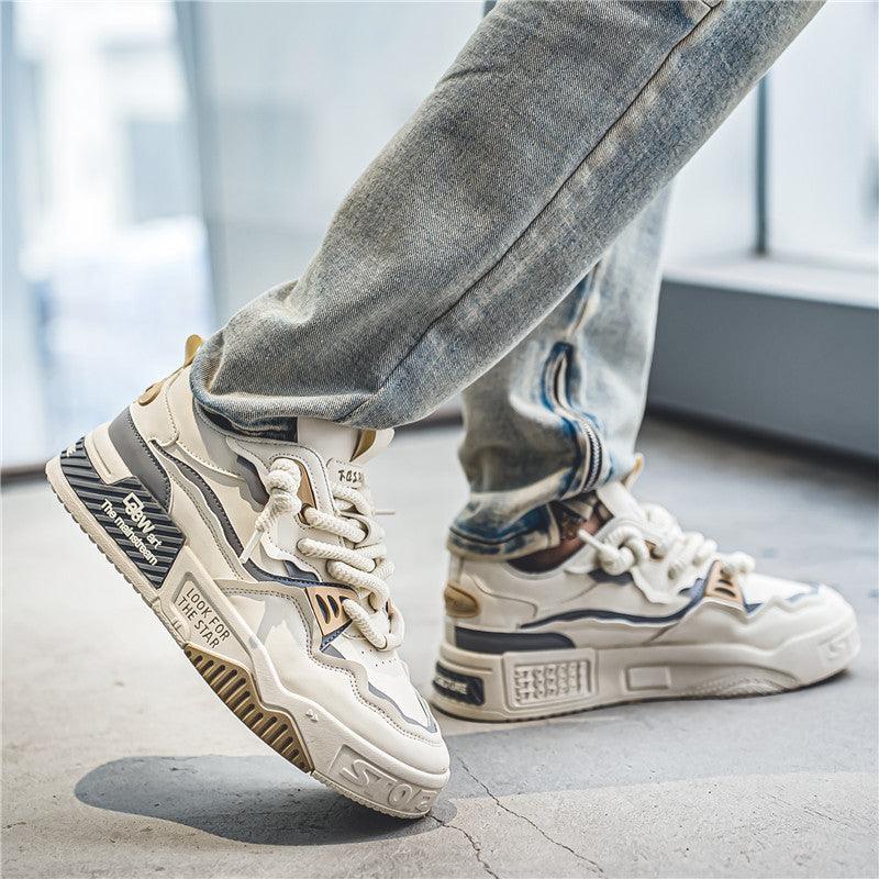 Men's Shoes Summer Versatile Platform Casual Flat Shoes Non-slip Youth Fashionable Sports Shoes - Hipster Collections