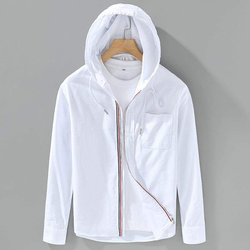 Cotton Hooded Shirt Coat American Casual Men - Hipster Collections