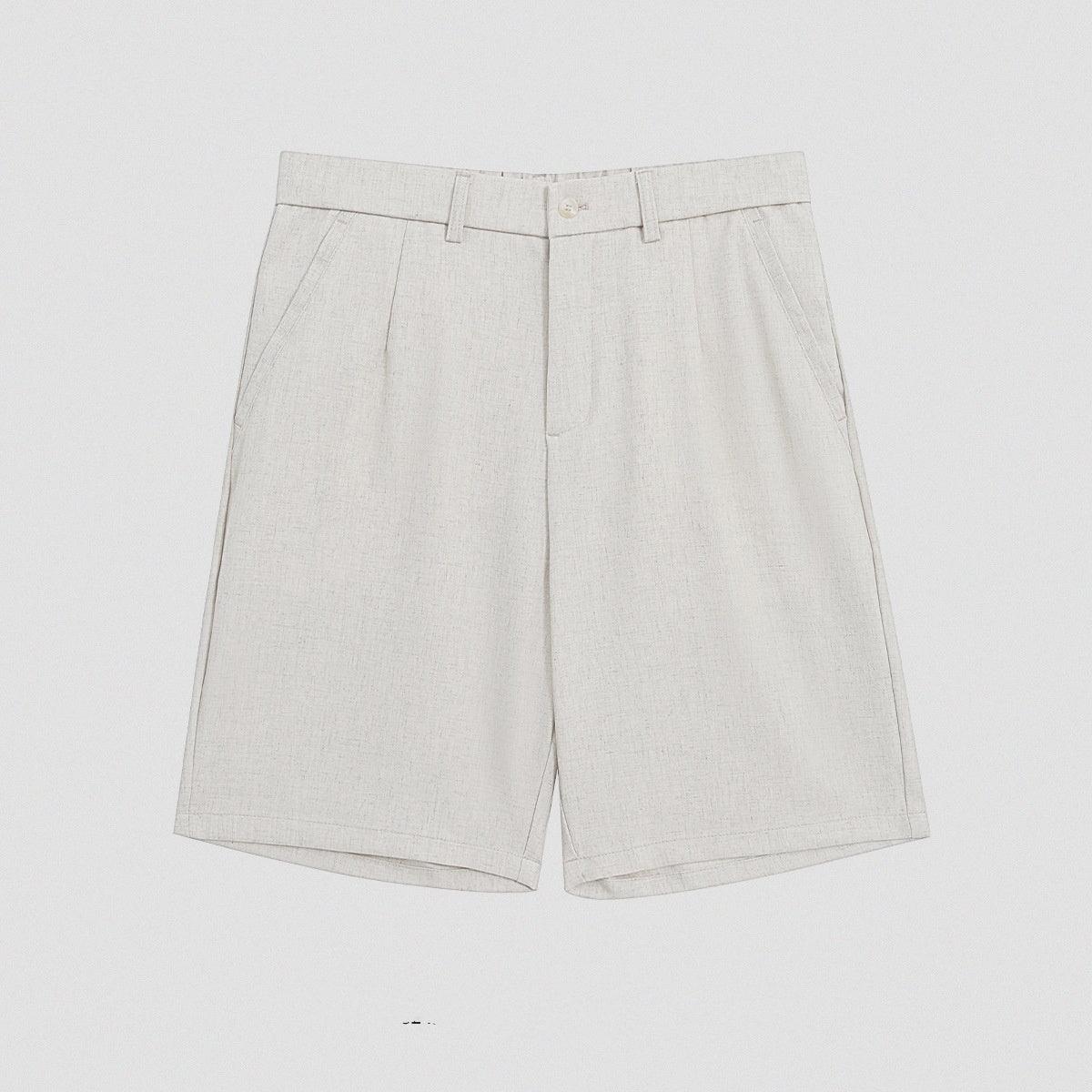 Men's Simple Solid Color Casual Cotton Linen Shorts - Hipster Collections