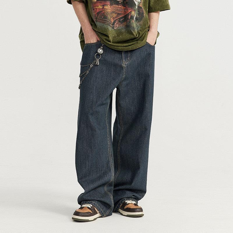 Summer Primary Color Loose Street Wide Leg Jeans - Hipster Collections