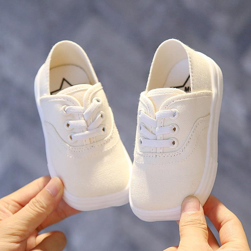 Canvas Shoes Korean Board Shoes Boys Baby White Shoes - Hipster Collections