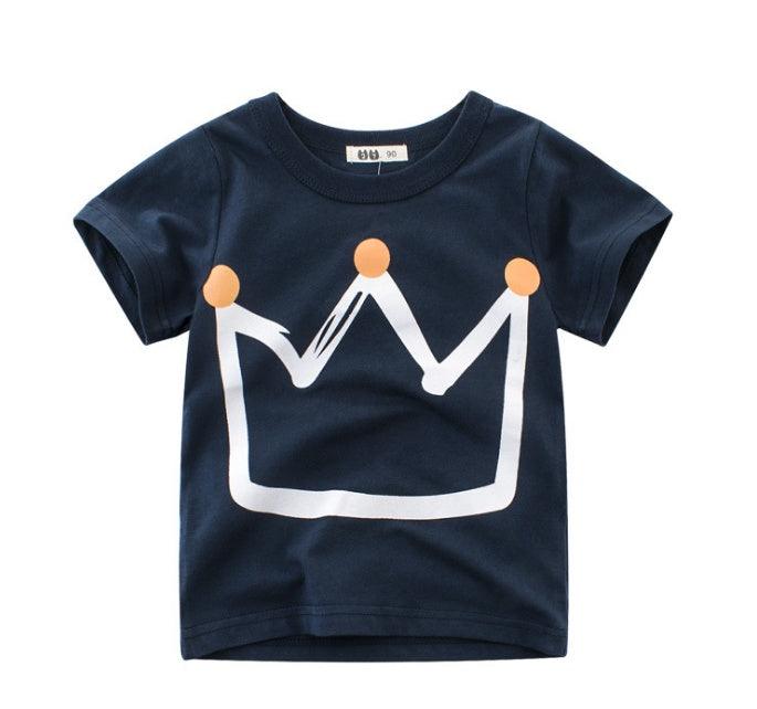 Children's Wear Summer New Korean Children's Boys Cotton T-shirt Men's Treasure In Children's Short Sleeves - Hipster Collections