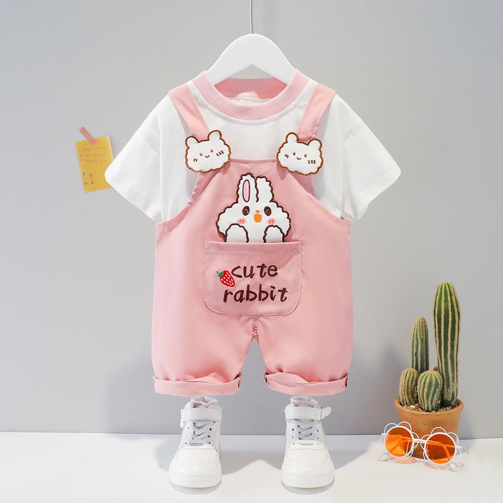 Baby Summer Cartoon Short-sleeved Overalls - Hipster Collections