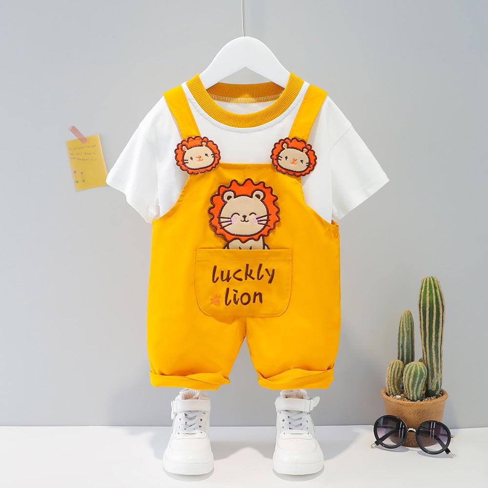 Baby Summer Cartoon Short-sleeved Overalls - Hipster Collections