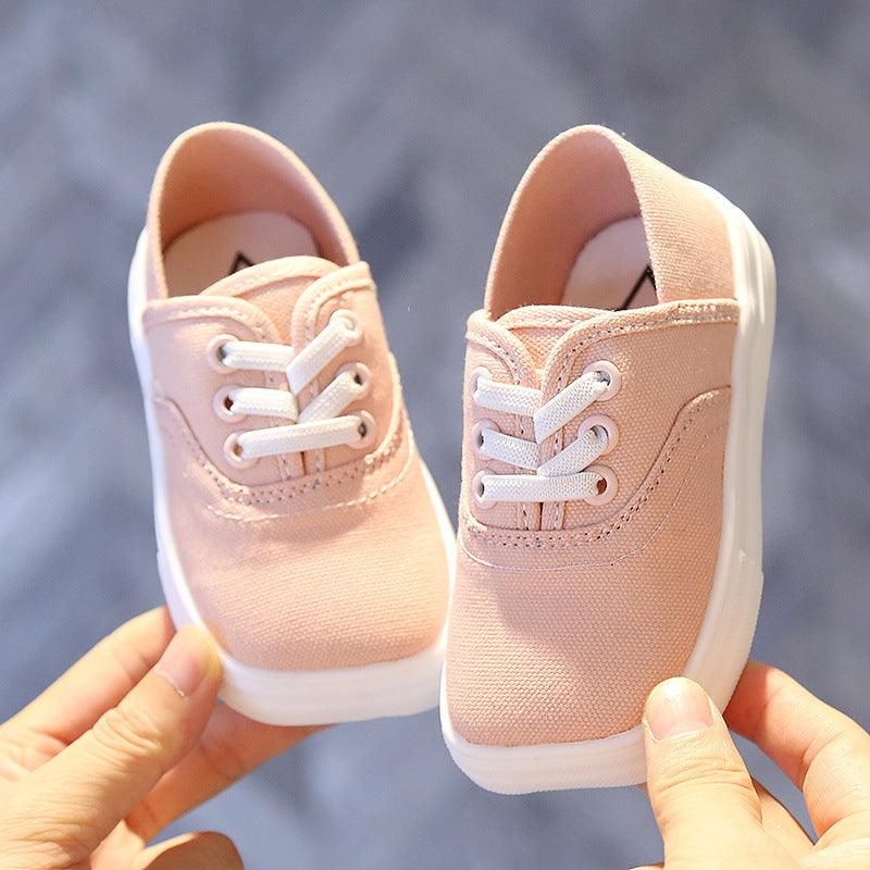 Canvas Shoes Korean Board Shoes Boys Baby White Shoes - Hipster Collections