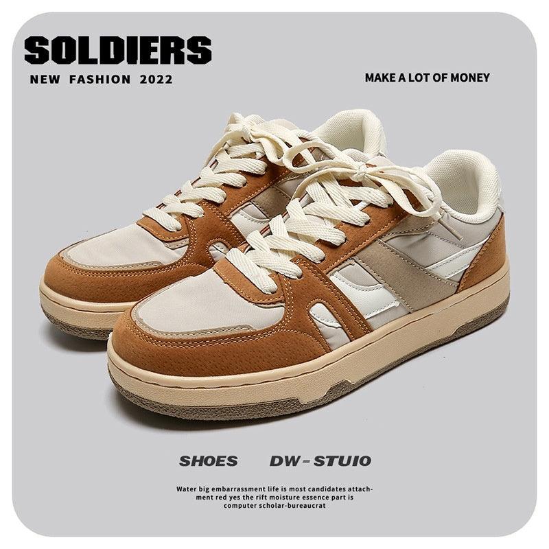 Men's Shoes Trendy Retro Patchwork Contrast Color - Hipster Collections