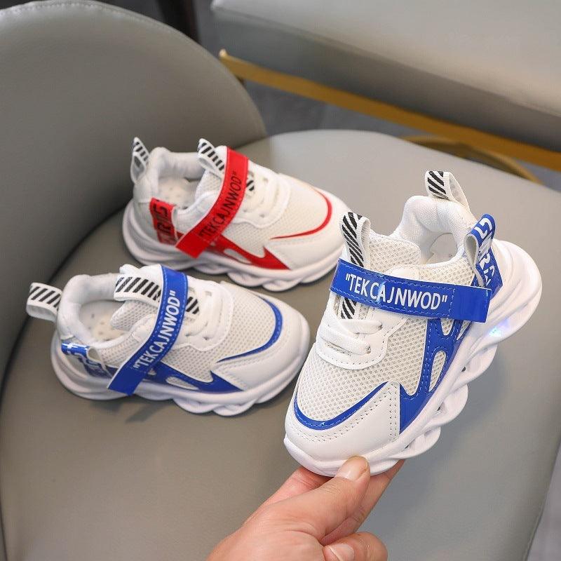 Children's Alphabet Webbing Mesh Breathable Kids Luminous Shoes Casual Sports Shoes - Hipster Collections