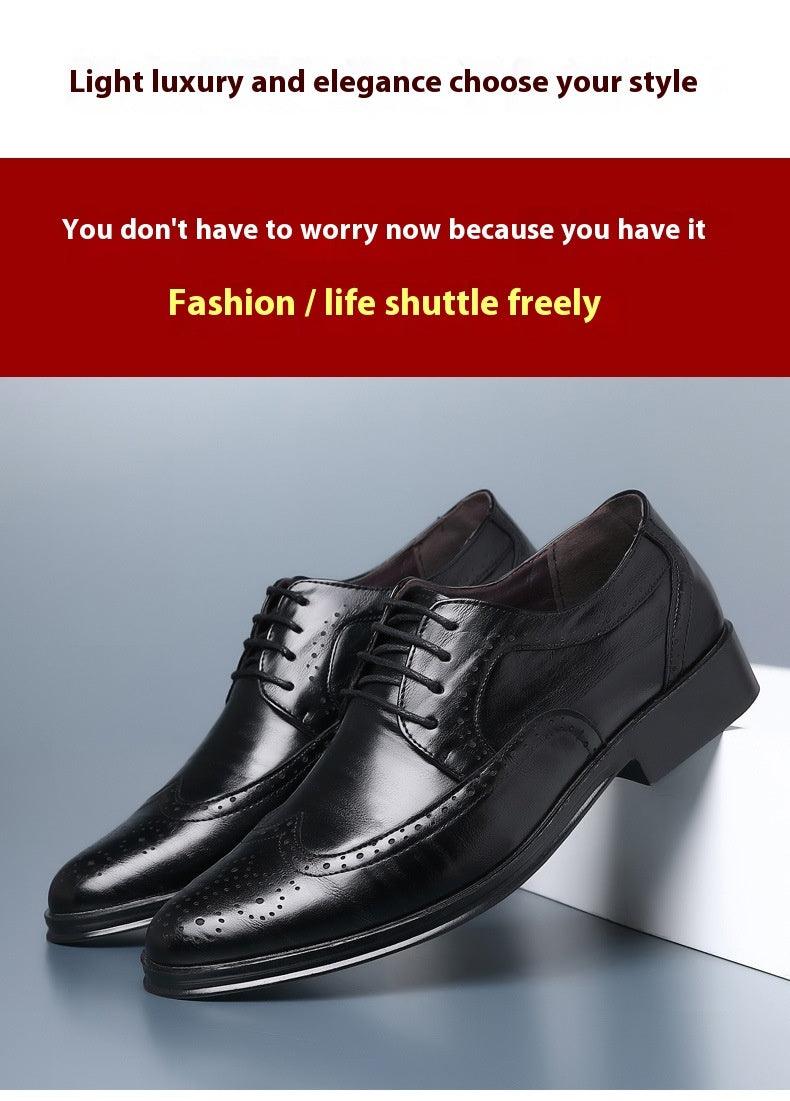 Block Carved Casual Leather Shoes For Men - Hipster Collections