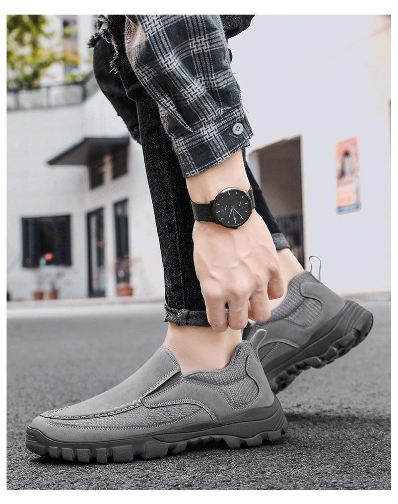 Men's Loafer Casual Business Leather Shoes Plus Size 46 Lightweight Men's Shoes - Hipster Collections
