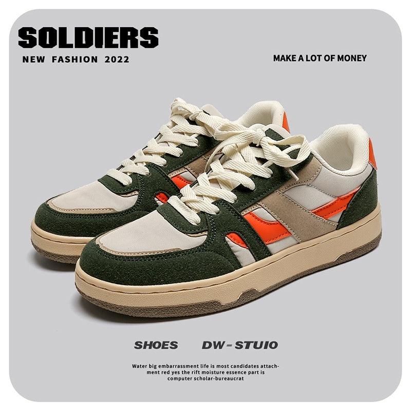 Men's Shoes Trendy Retro Patchwork Contrast Color - Hipster Collections