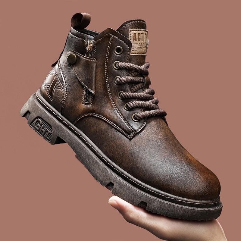 Retro British Style High Cut Martin Boots For Men - Hipster Collections